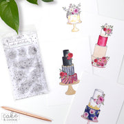 Cake Sketching Stamps - Floral Essentials