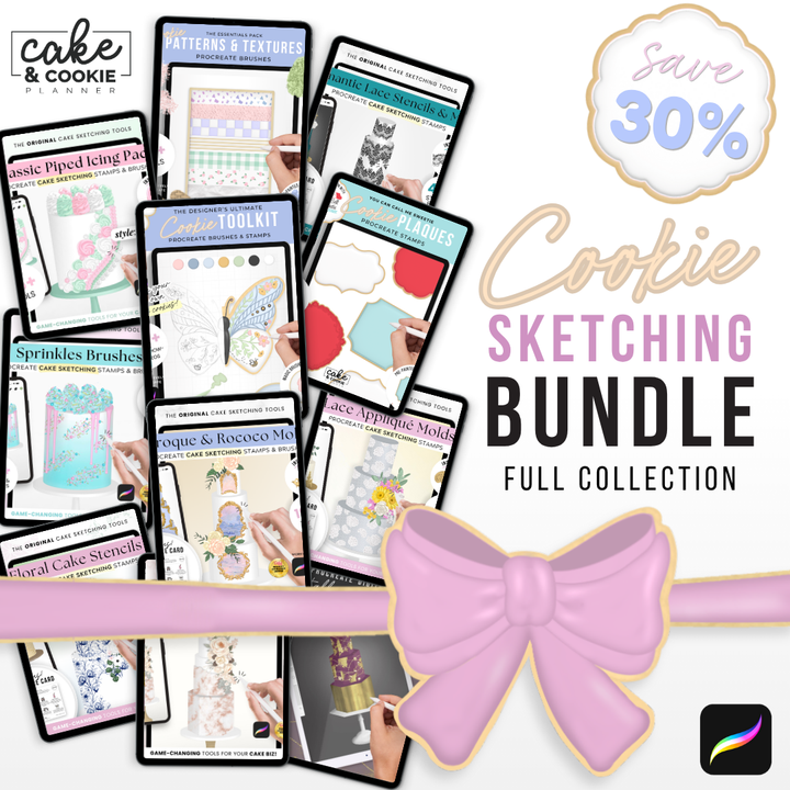 Cookie Sketching BUNDLE - Cookie Sketching Design Brushes & Stamps Full Collection