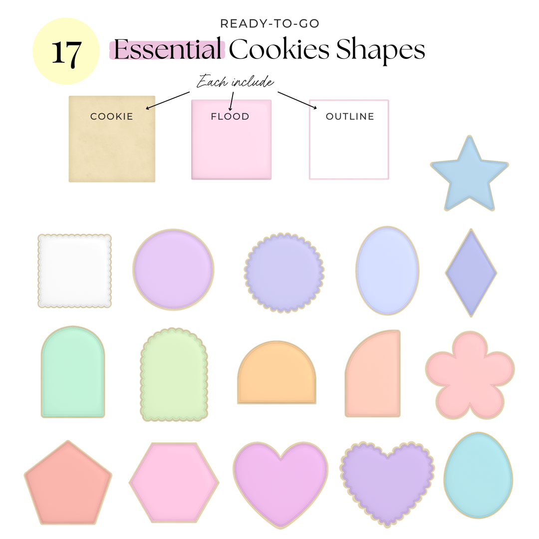 Cookie Sketching BUNDLE - Cookie Sketching Design Brushes & Stamps Full Collection