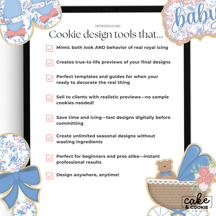 Cookie Sketching BUNDLE - Cookie Sketching Design Brushes & Stamps Full Collection