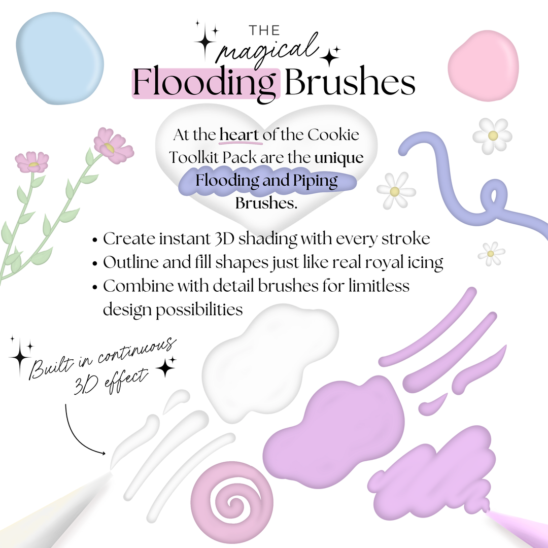 Cookie Sketching BUNDLE - Cookie Sketching Design Brushes & Stamps Full Collection