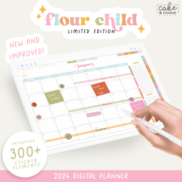 2024 Digital Planner for iPad and Tablets Flour Child (LIMITED Editi