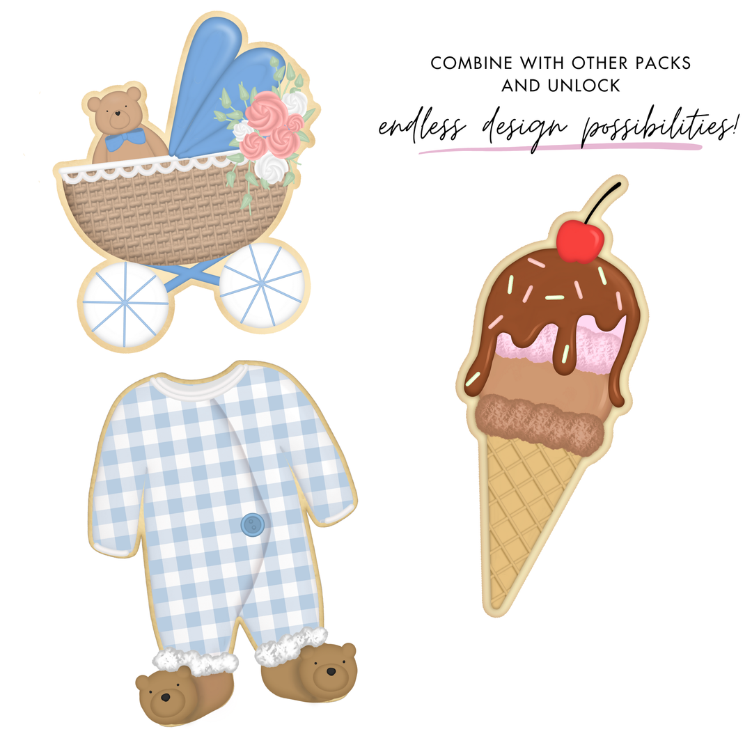 Cookie Patterns & Textures Brushes - Cookie Sketching Design Tools for Procreate