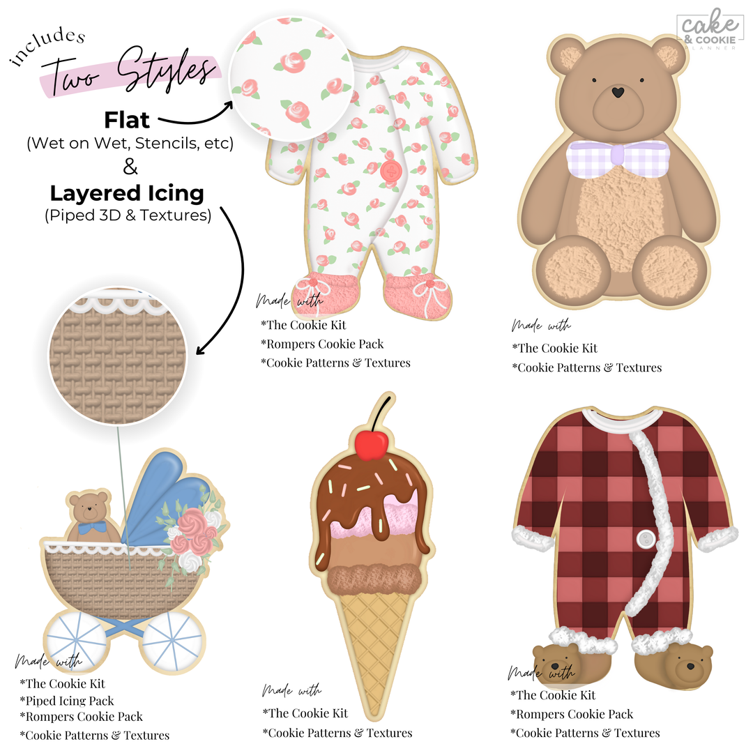 Cookie Patterns & Textures Brushes - Cookie Sketching Design Tools for Procreate