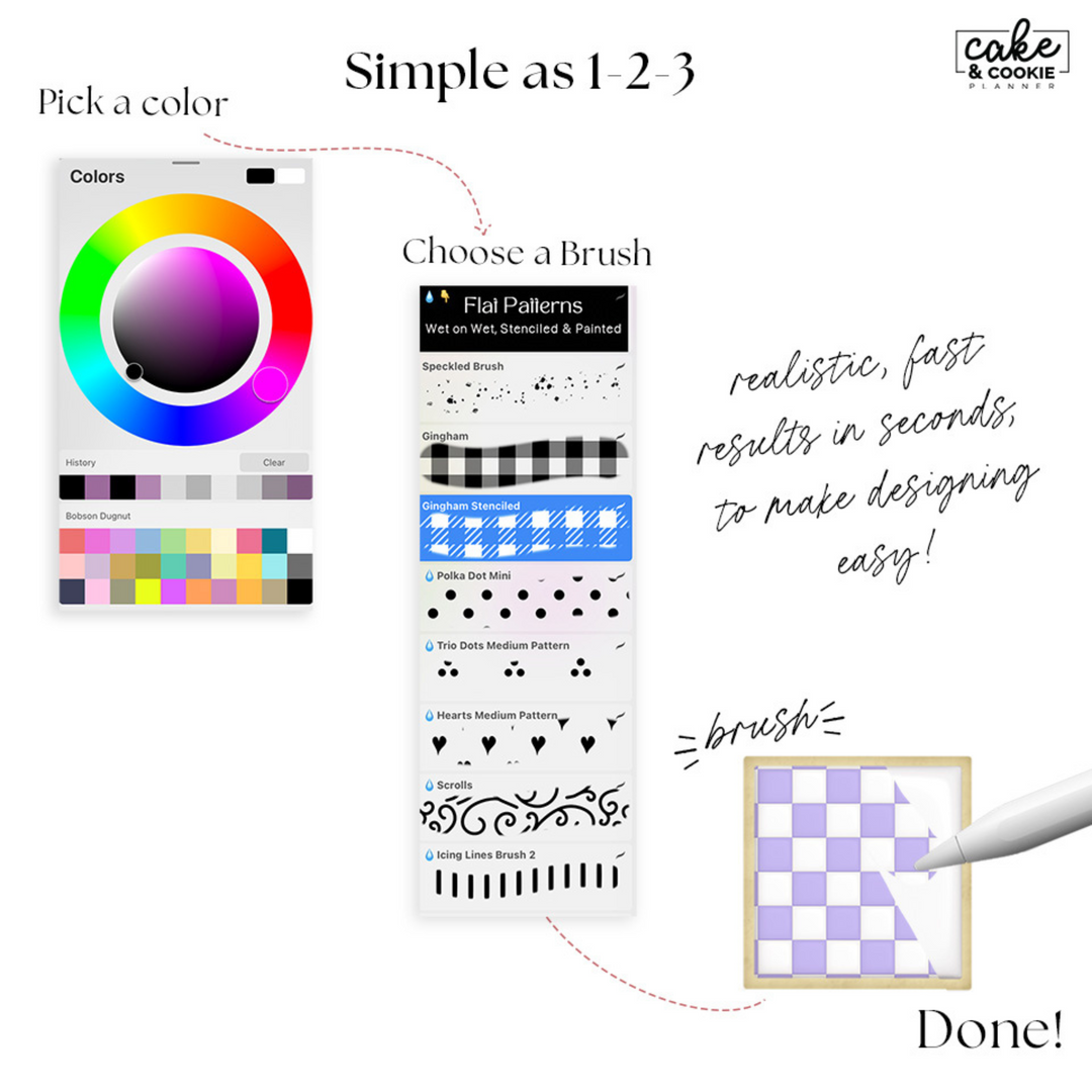 Cookie Patterns & Textures Brushes - Cookie Sketching Design Tools for Procreate