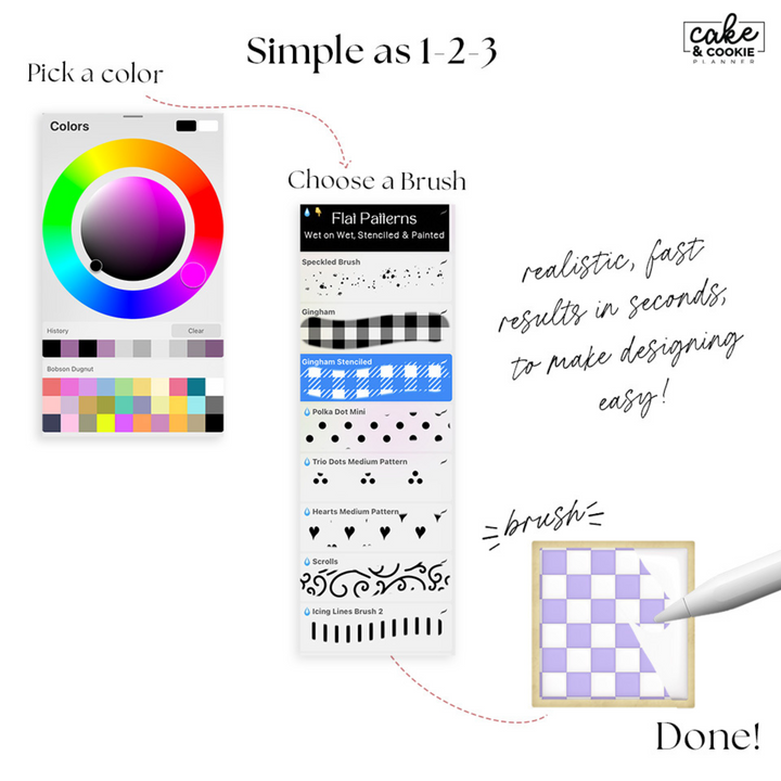 Cookie Patterns & Textures Brushes - Cookie Sketching Design Tools for Procreate