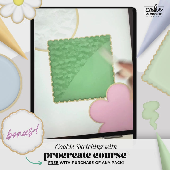 Cookie Patterns & Textures Brushes - Cookie Sketching Design Tools for Procreate