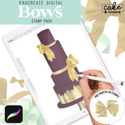 Bows Procreate Pack - Digital Cake Sketching