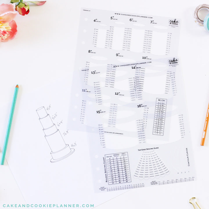 Round Cake Sketching Templates