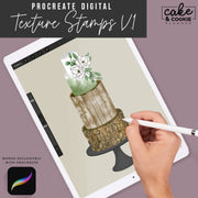Texture Stamps v.1 Procreate Pack - Digital Cake Sketching