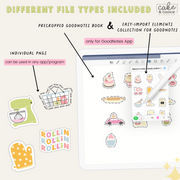Baking Illustrations Pack - Baked in Color - Digital Planner Stickers