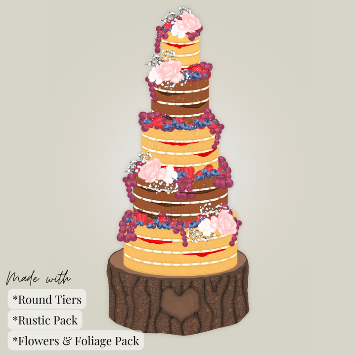 Rustic Cake Procreate Stamps Pack - Digital Cake Sketching