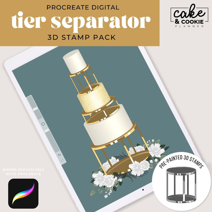 Cake Separators Procreate Pack - Digital Cake Sketching