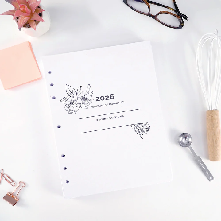 Planner Insert Refills - 2026 Printed & Shipped (Pre-Order)