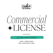 Commercial License - 1000 unit end products - Cake and Cookie Planner