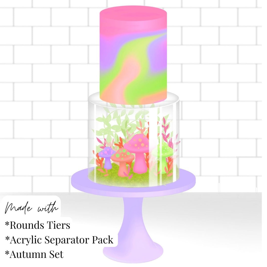 Clear Cake Round Separators Procreate Pack - Digital Cake Sketching