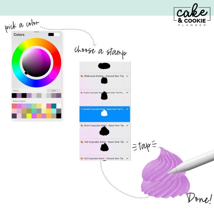 Cupcakes Procreate Pack - Digital Cake Sketching