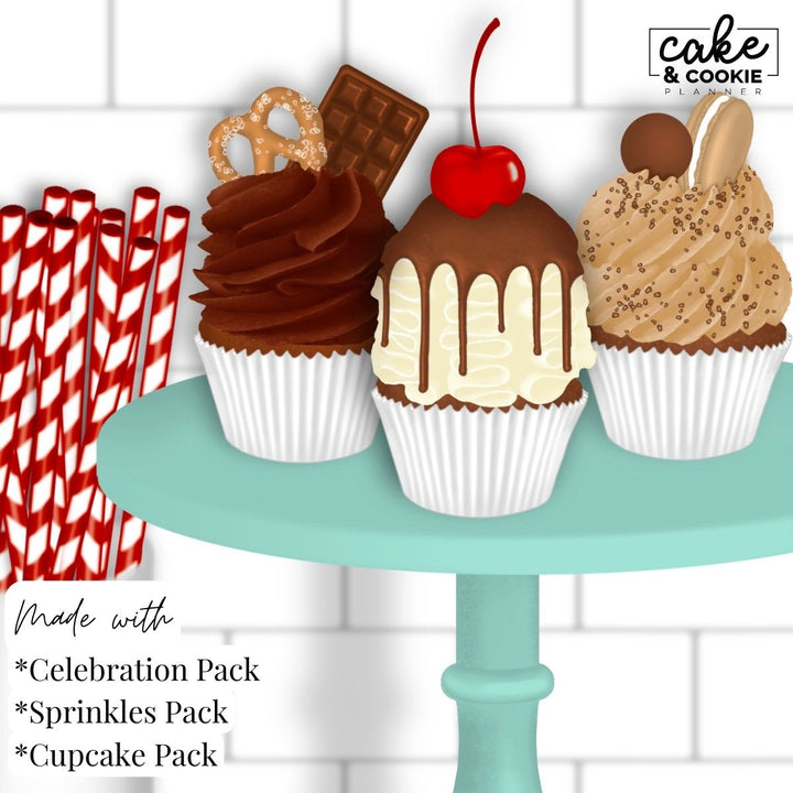 Cupcakes Procreate Pack - Digital Cake Sketching