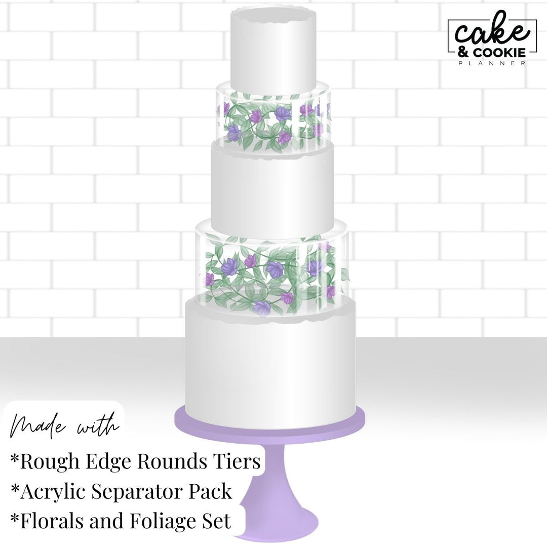 Clear Cake Round Separators Procreate Pack - Digital Cake Sketching