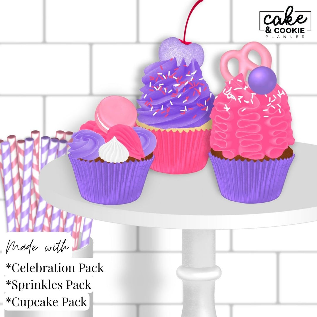 Cupcakes Procreate Pack - Digital Cake Sketching