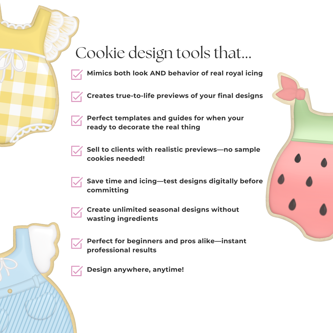 Cookie Rompers Stamps - Cookie Sketching Design Tools for Procreate