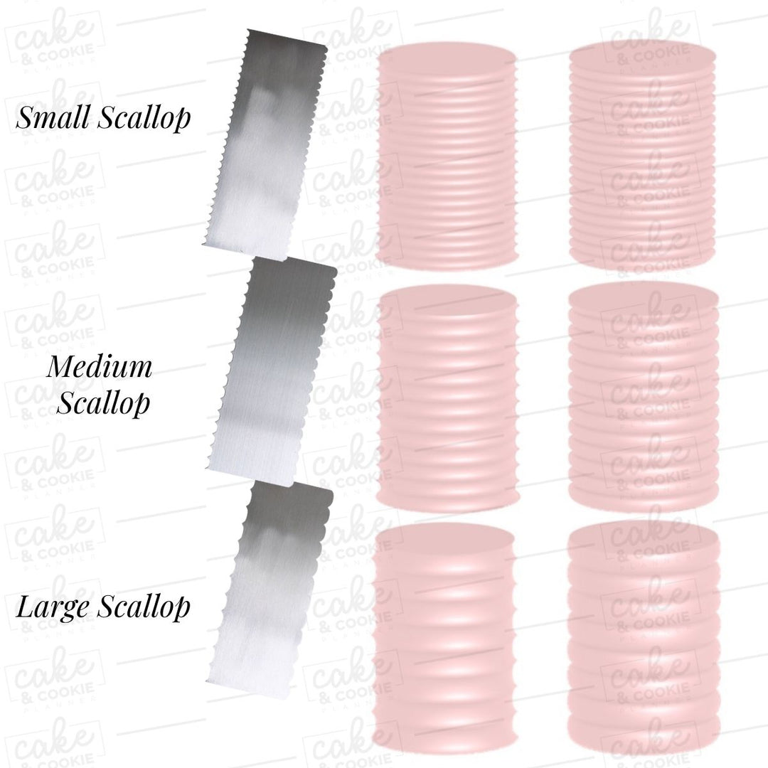 Scalloped Combs ECG Cakes Procreate Pack - Digital Cake Sketching