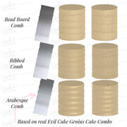 Round Contour Combs ECG Cakes Procreate Pack - Digital Cake Sketching