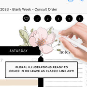 2024 Digital Planner for iPad and Tablets - Classic Floral