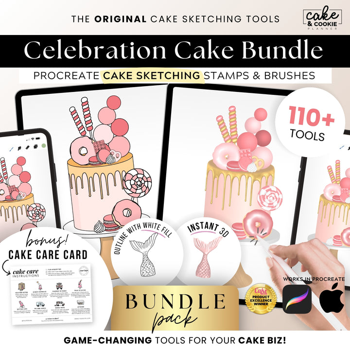 The "Every Single One" Complete Procreate Cake Sketching Bundle