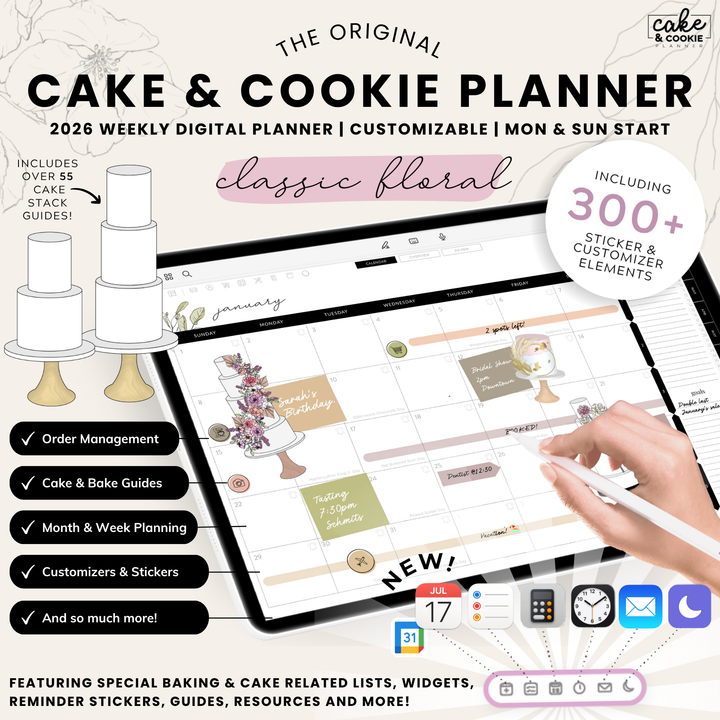 2026 Digital Planner for iPad and Tablets - Classic Floral