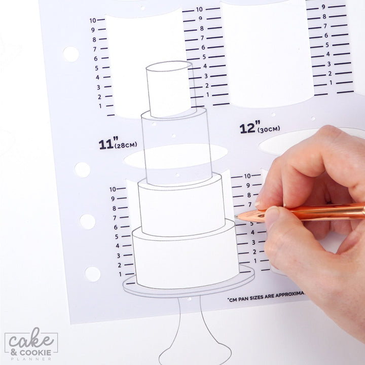 Essentials Cake Sketching Templates BUNDLE - Rounds, Squares & Elements