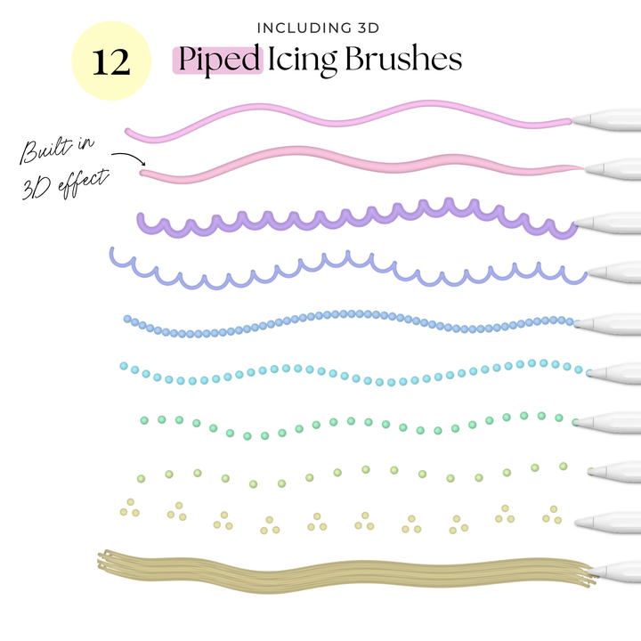 The Cookie Toolkit Brushes & Stamps - Cookie Sketching Design Tools for Procreate
