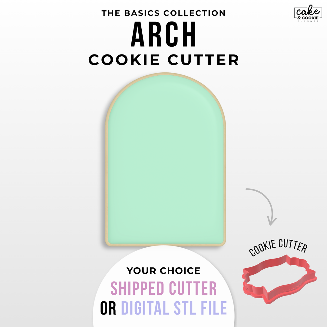 Image of cookie cutter in the shape of a Arch