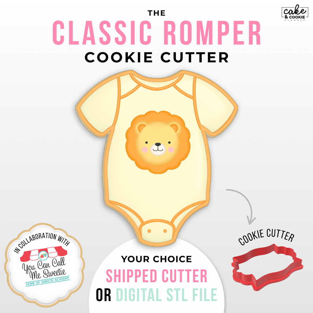 Image of cookie cutter in the shape of a Classic Romper