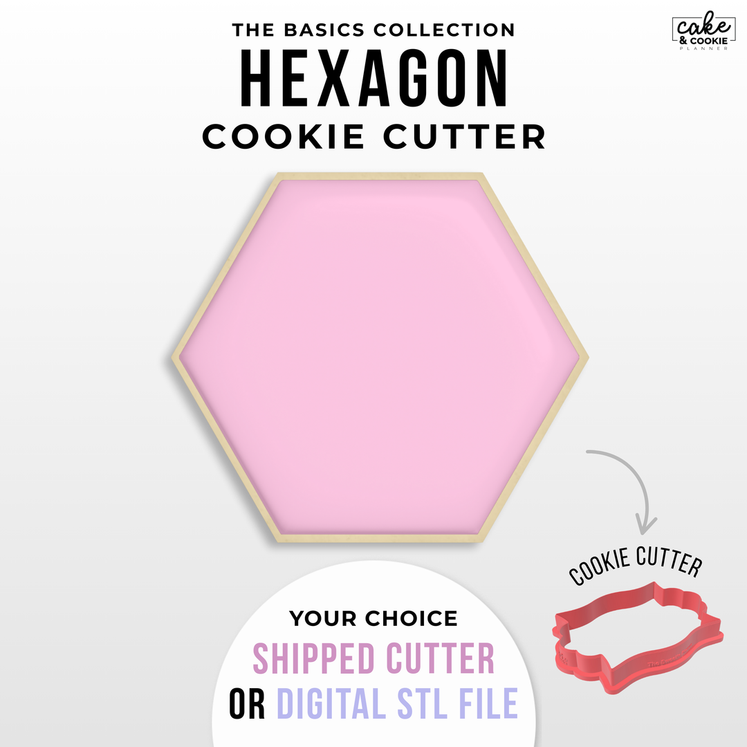 Image of cookie cutter in the shape of a Hexagon