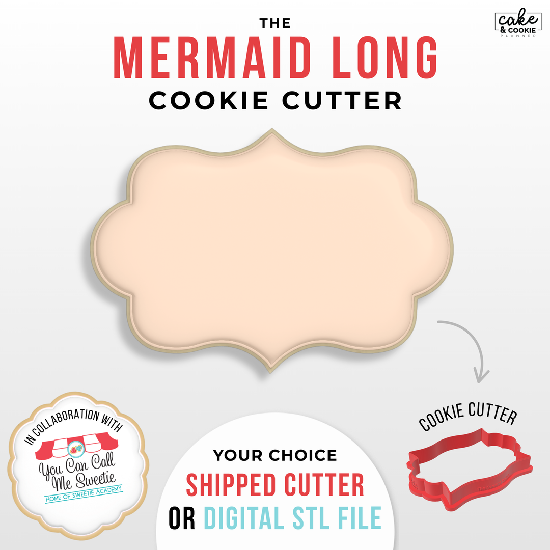 Image of cookie cutter in the shape of a Mermaid Long