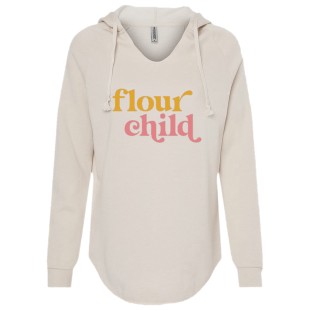 "Flour Child" Hoodie - Orange and Pink
