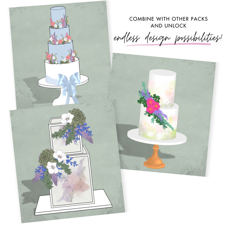 Natives & Wildflowers Edition - Flowers & Foliage Procreate Pack - Digital Cake Sketching