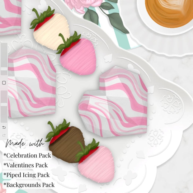 Background & Scene Creator Procreate Pack no.1 - Digital Cake Sketching