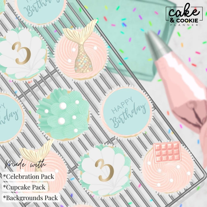 Background & Scene Creator Procreate Pack no.1 - Digital Cake Sketching