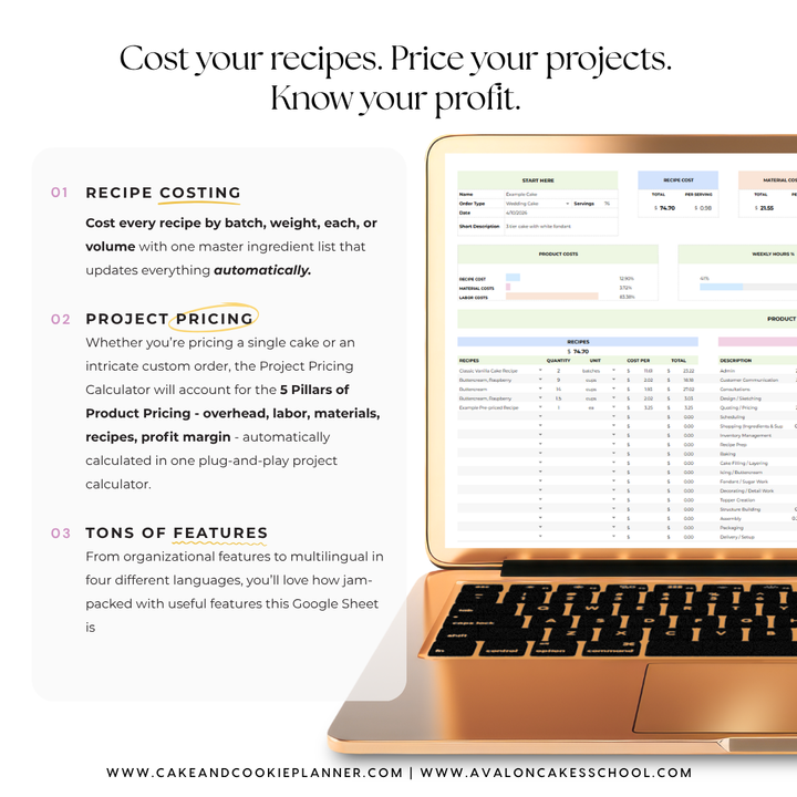 The Ulitimate Recipe Costing & Project Pricing Calculator (Google Sheets)