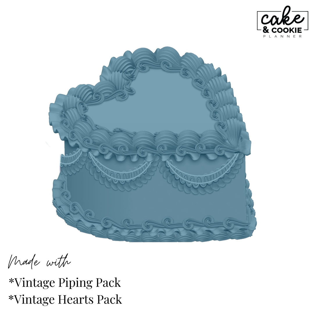Vintage Piping Swags and Brushes Procreate Pack - Digital Cake Sketching