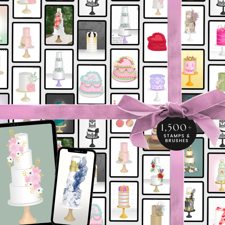 The Complete Procreate Cake Sketching Bundle