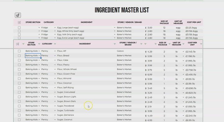 The Ulitimate Recipe Costing & Project Pricing Calculator (Google Sheets)