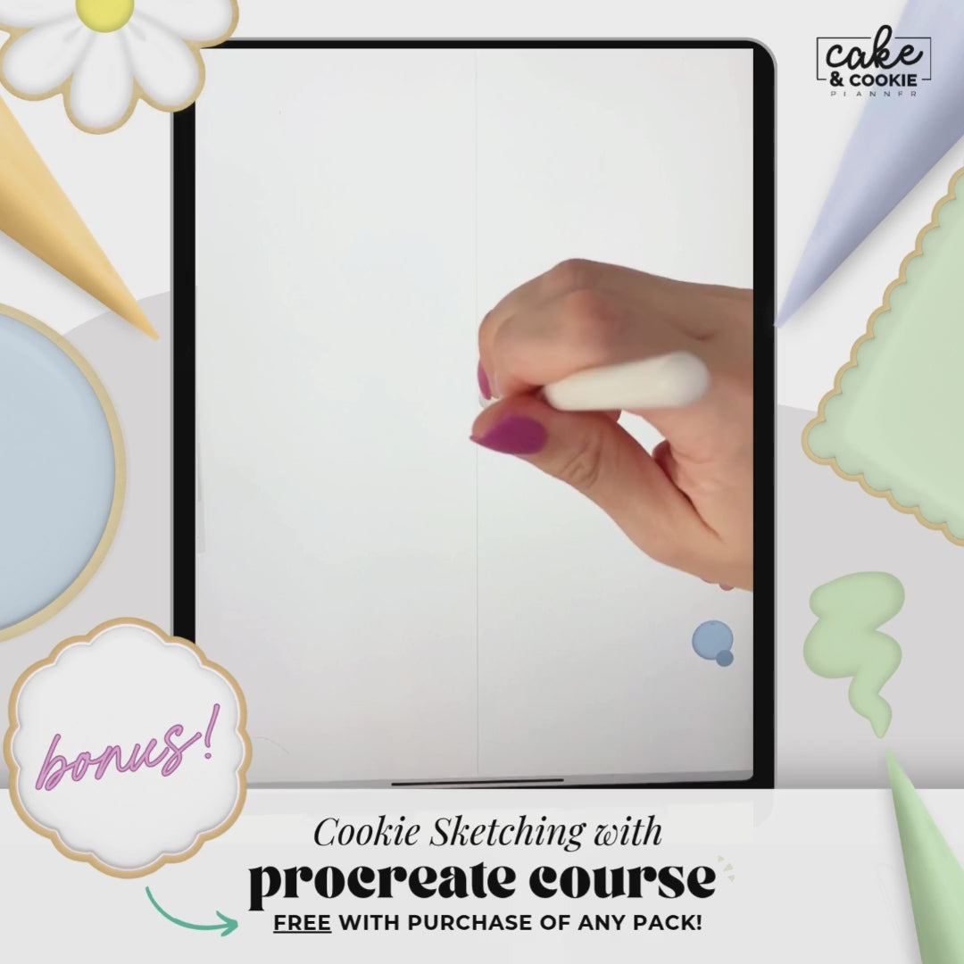 Cookie Plaque Stamps - Cookie Sketching Design Tools for Procreate
