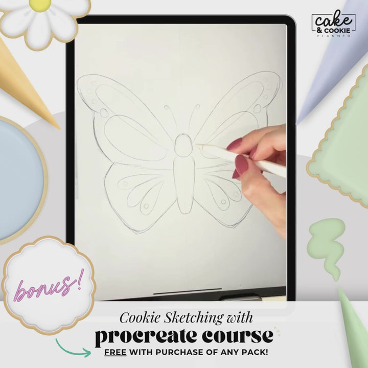 The Cookie Toolkit Brushes & Stamps - Cookie Sketching Design Tools for Procreate