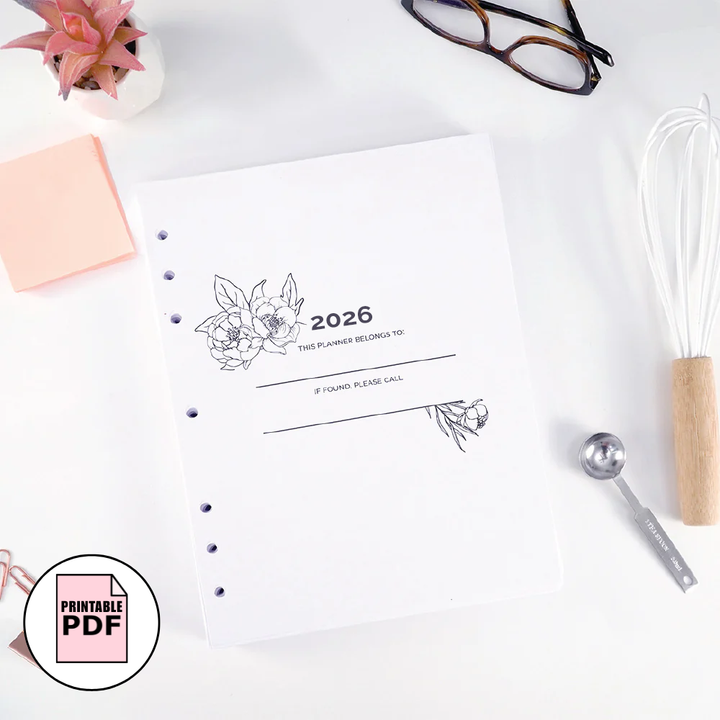 Planner Insert Refills - 2026 (PDF PRINTABLE)