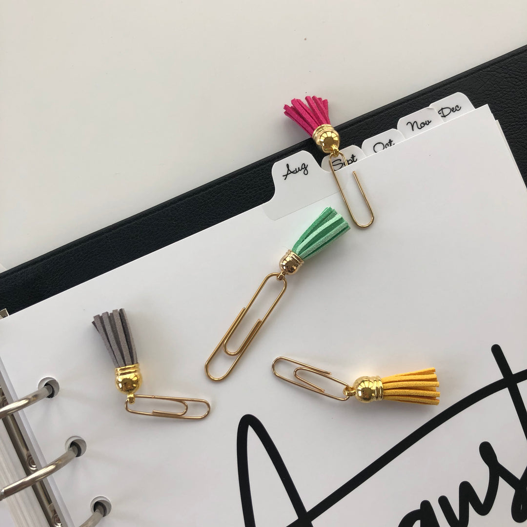 Tassel Bookmark Paper Clip