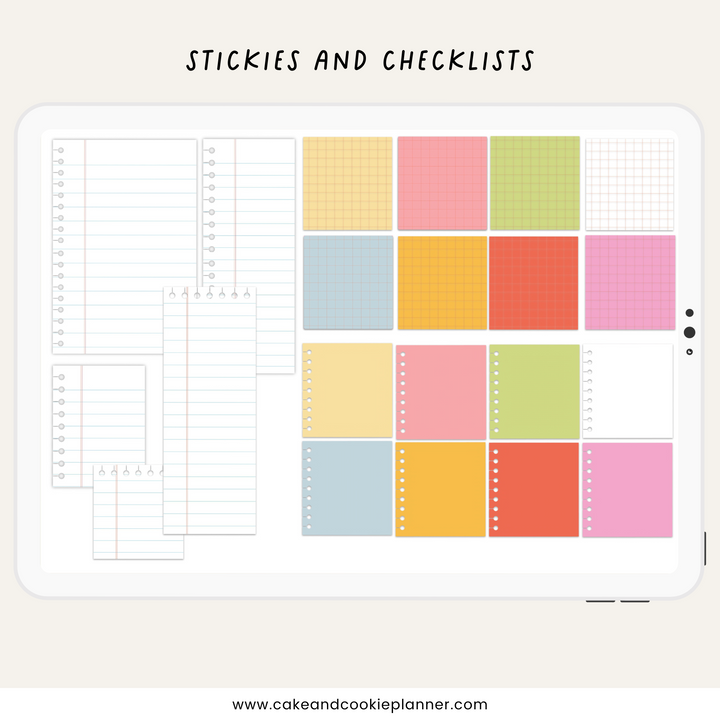 Stickies and Widgets - Baked in Color - Digital Planner Stickers