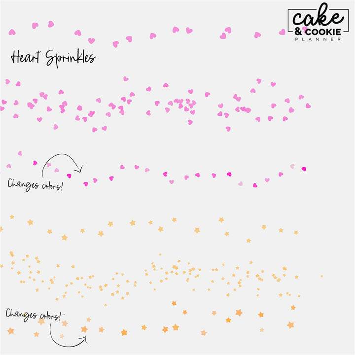 Sprinkles Procreate Pack - Digital Cake Sketching